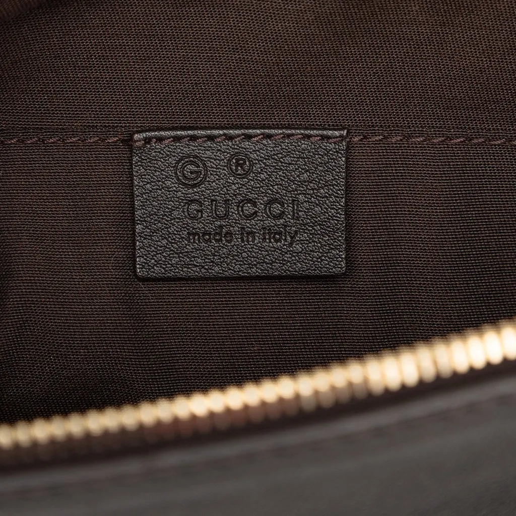 Gucci Calfskin Bamboo Tassel Clutch Brown Leather Very good - Box View