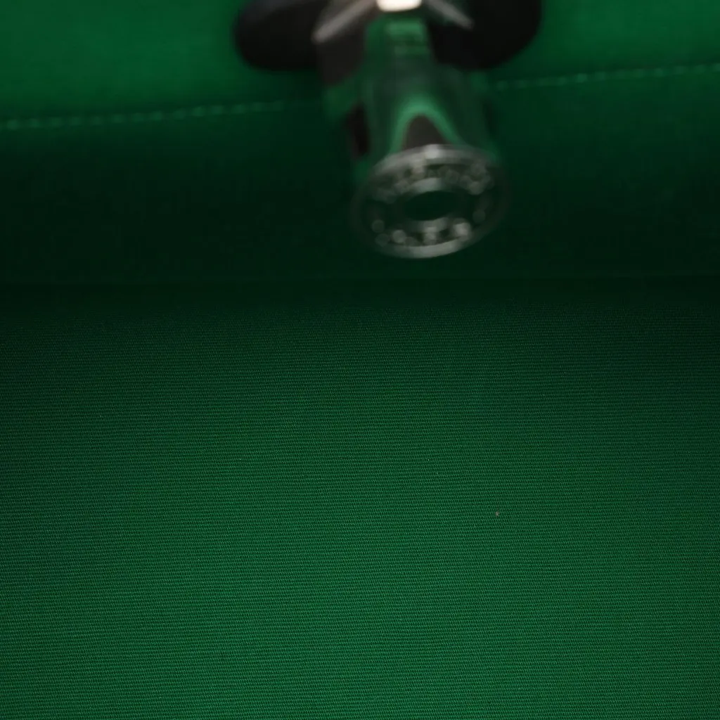 Hermès Toile Herbag Zip 31 Green Very good - Model View