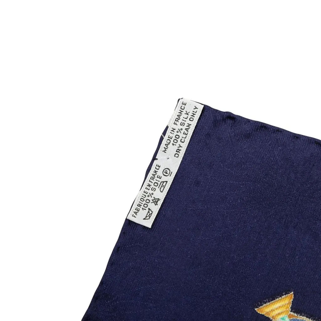 Hermès Luna Park Silk Scarf 90 White Silk Good - Inside View