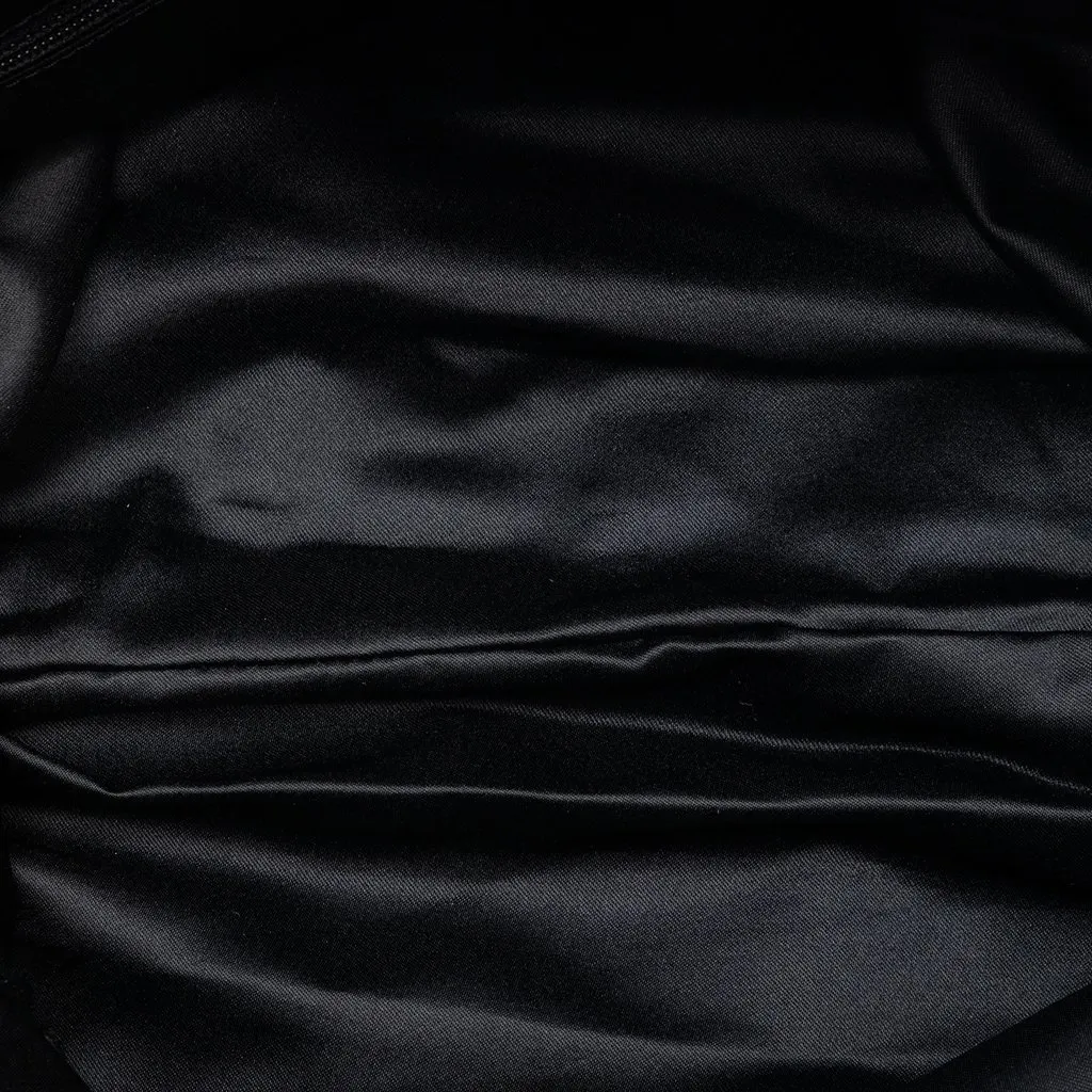 Chanel CC Quilted Lambskin Chain Shopping Tote Black Leather Very good - Model View