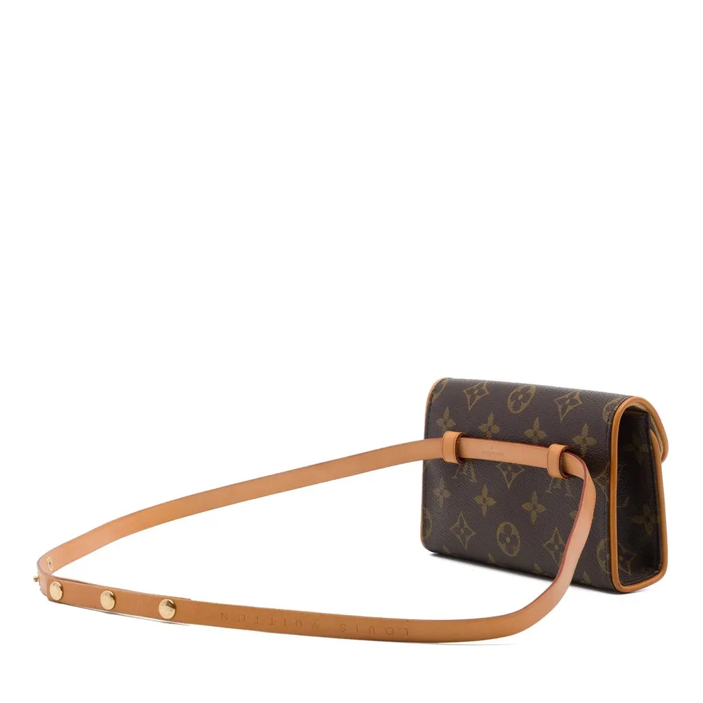 Louis Vuitton Monogram Pochette Florentine Brown Canvas Very good - Back View