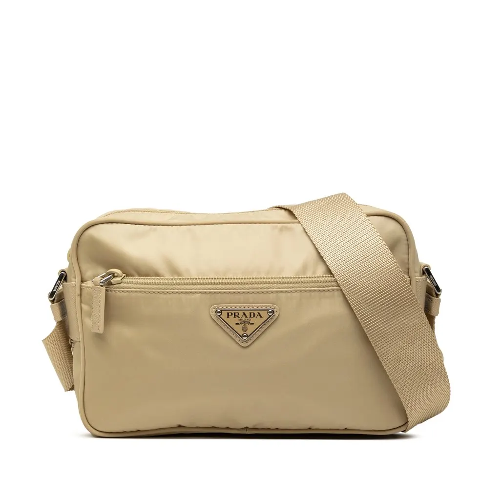 Prada Tessuto Camera Bag Beige Very good - Front View