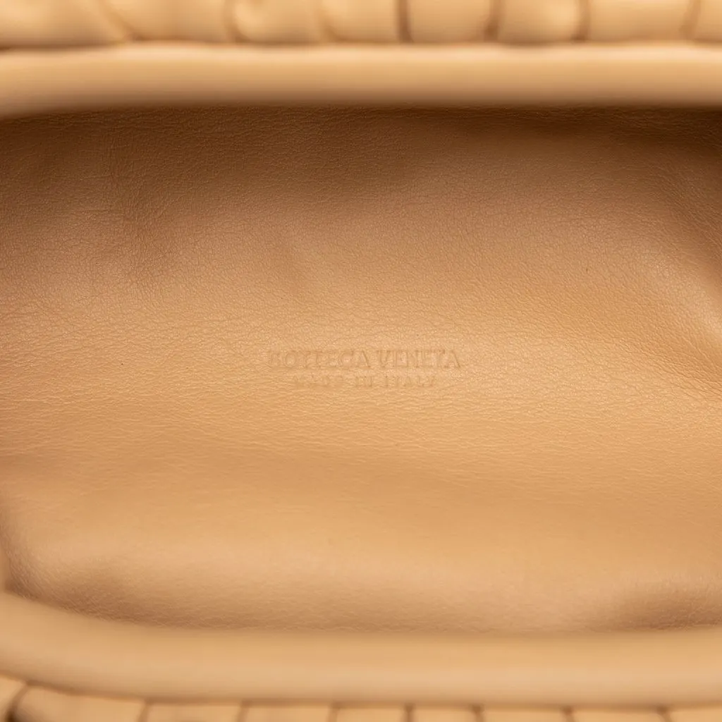 Bottega Veneta Lambskin Belt Chain Pouch Beige Leather Very good - Box View