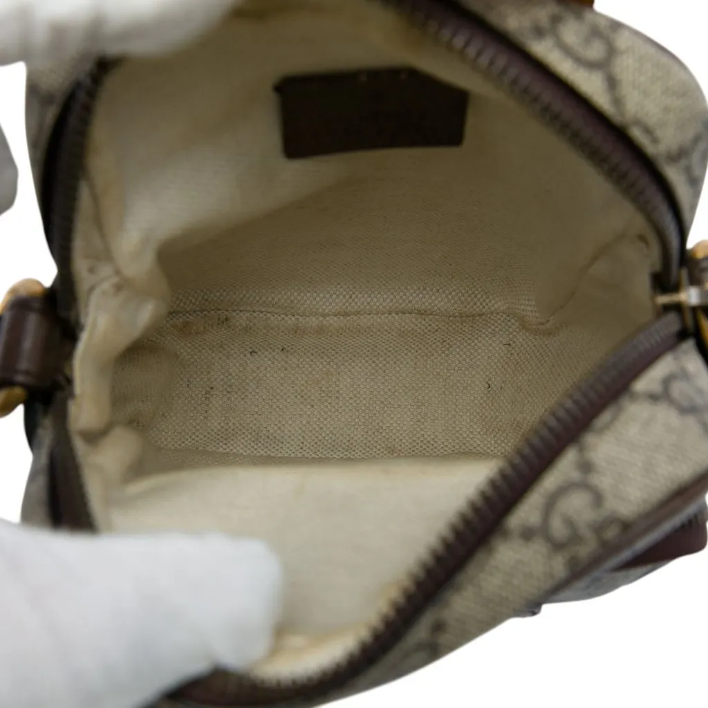 Gucci Mini GG Supreme Neo Vintage Satchel Beige Canvas Very good - Model View