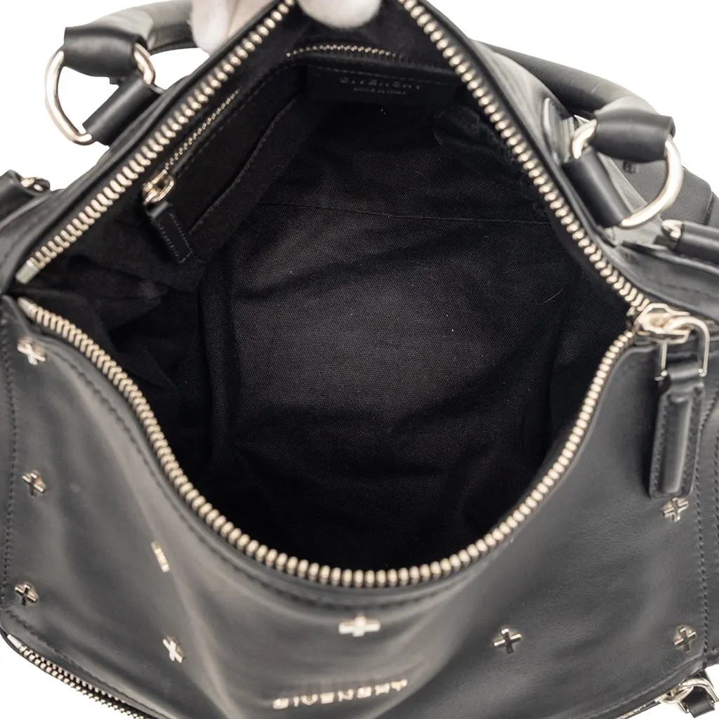Givenchy Medium Calfskin Cross Studded Pandora Satchel Black Leather Very good - Model View