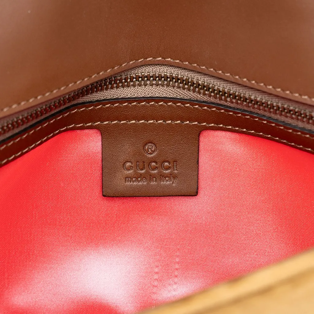 Gucci Medium GG Marmont Matelasse Velvet Shoulder Bag Brown Velvet Very good - Box View