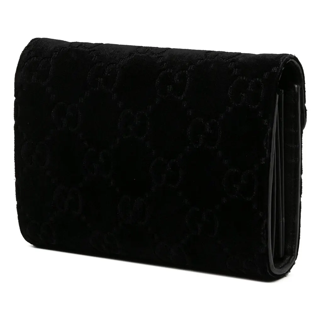 Gucci GG Velvet Dionysus Wallet on Chain Black Velvet Very good - Back View