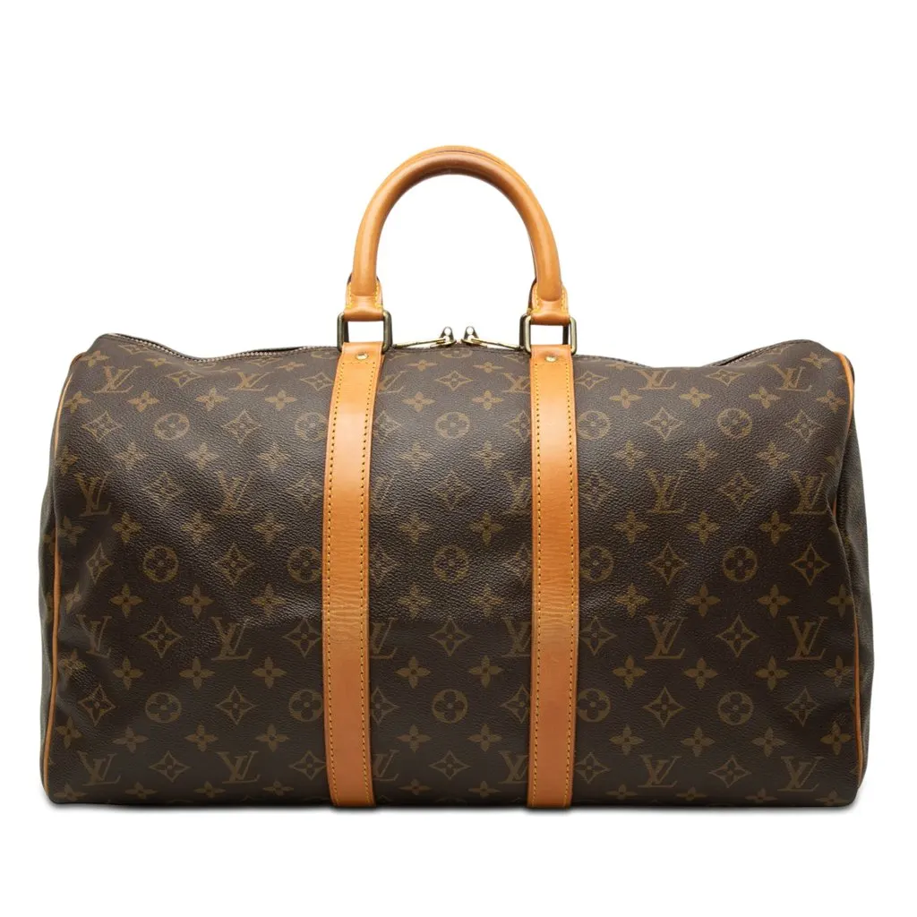 Louis Vuitton Monogram Keepall 45 Brown Very good - Front View