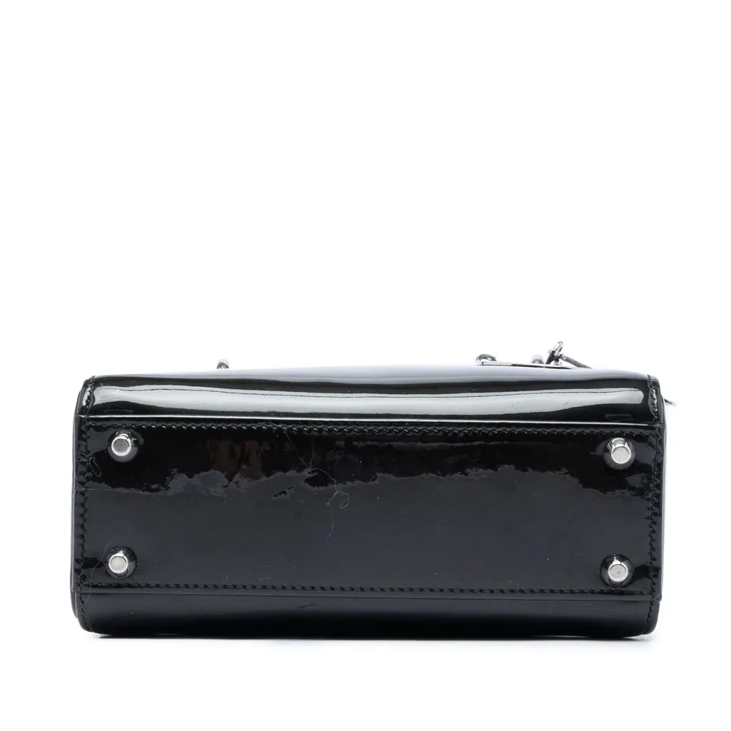 Dior Mini Patent Lady Dior Black Leather Very good - Inside View