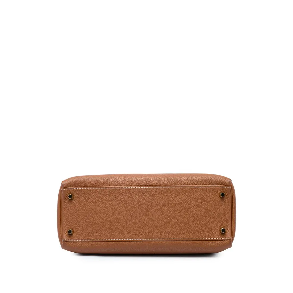 Hermès Togo Kelly II Retourne 32 Brown Leather Good - Inside View