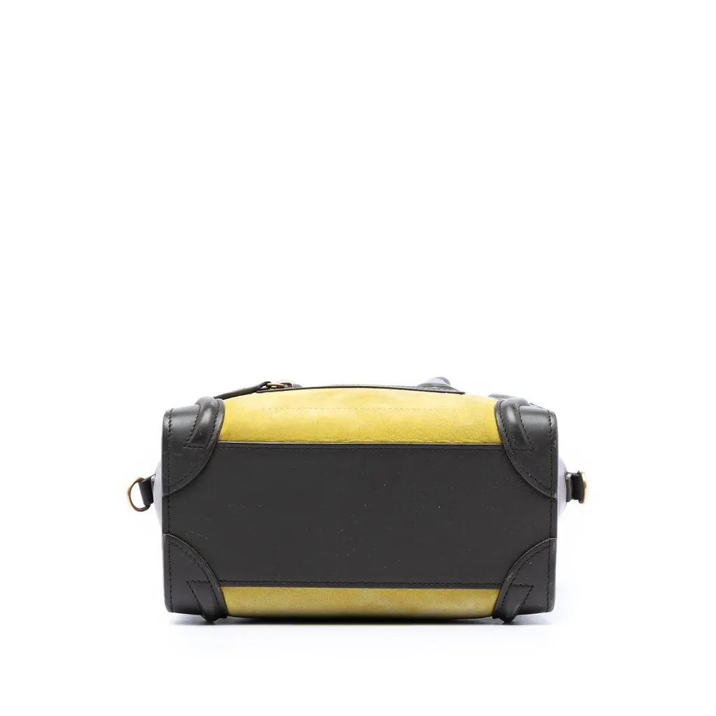 Celine Nano Tricolor Leather Luggage Tote Yellow Leather Very good - Inside View