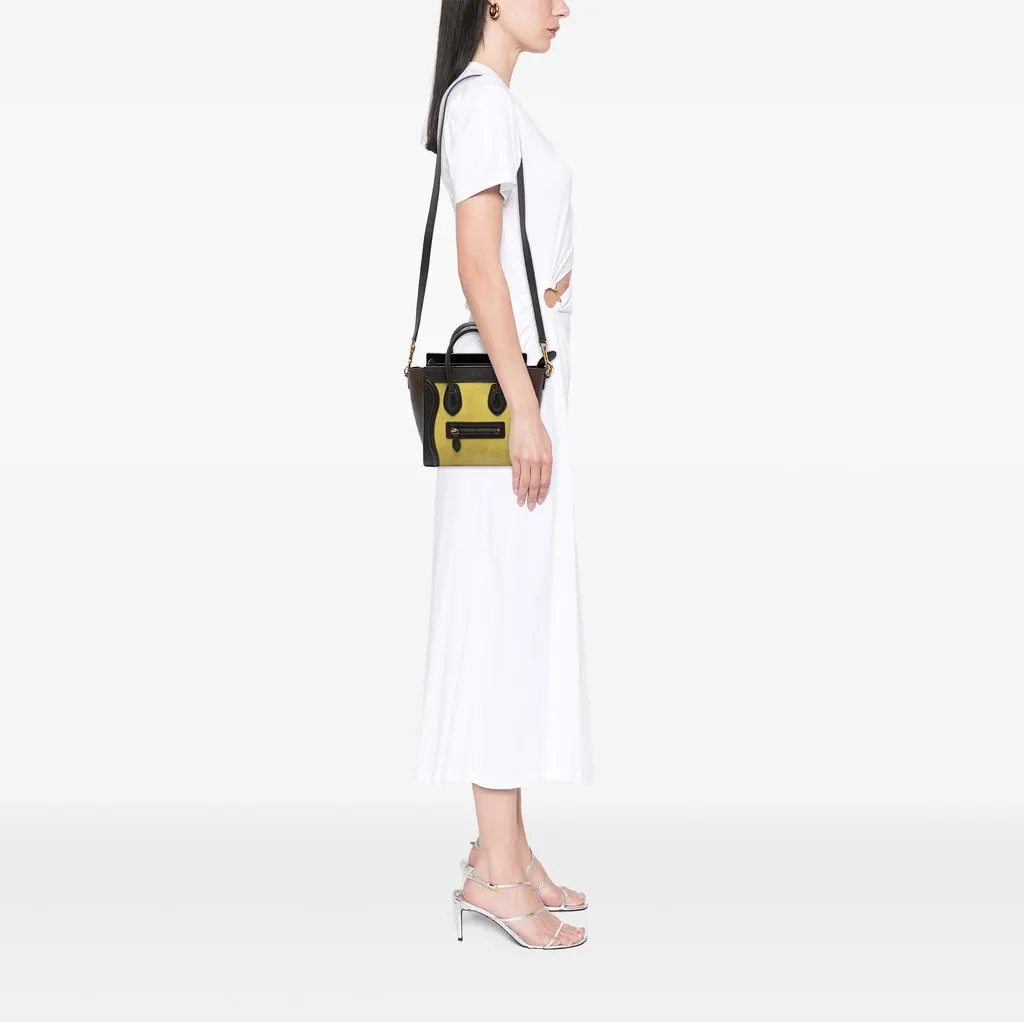 Celine Nano Tricolor Leather Luggage Tote Yellow Leather Very good - Box View