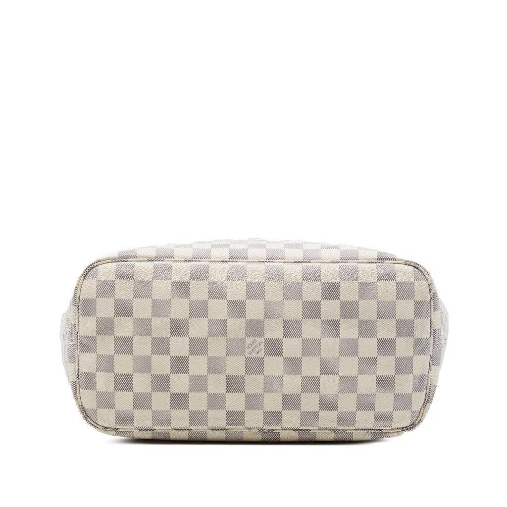 Louis Vuitton Damier Azur Neverfull MM White Canvas Very good - Inside View