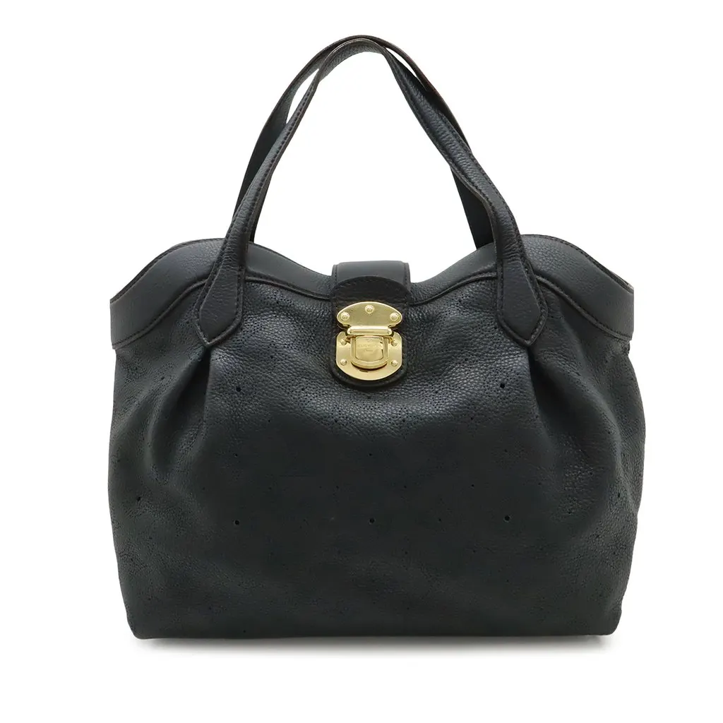 Louis Vuitton Monogram Mahina Cirrus PM Black Leather Very good - Front View