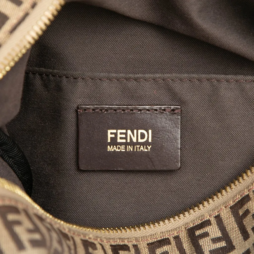 Fendi Zucchino Canvas Boston Bag Beige Very good - Box View