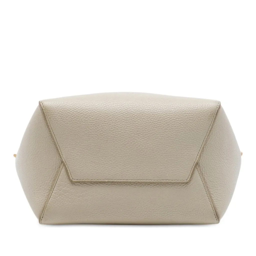 Celine Small Soft Grained Calfskin Seau Sangle Bucket Bag Brown Leather Very good - Inside View