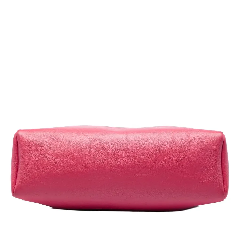 Chanel Small Quilted Shiny Aged Calfskin 31 Shopping Bag Pink Leather Very good - Inside View