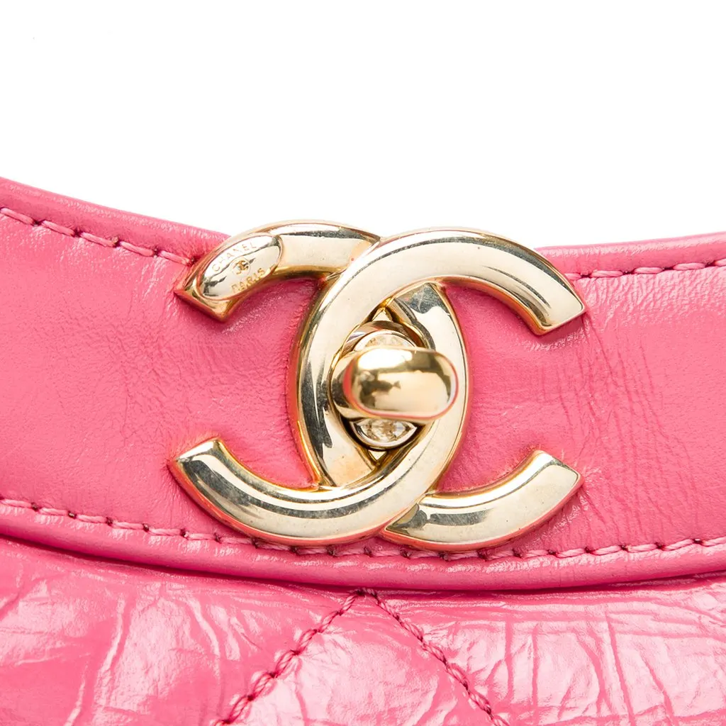 Chanel Small Quilted Shiny Aged Calfskin 31 Shopping Bag Pink Leather Very good - Box View