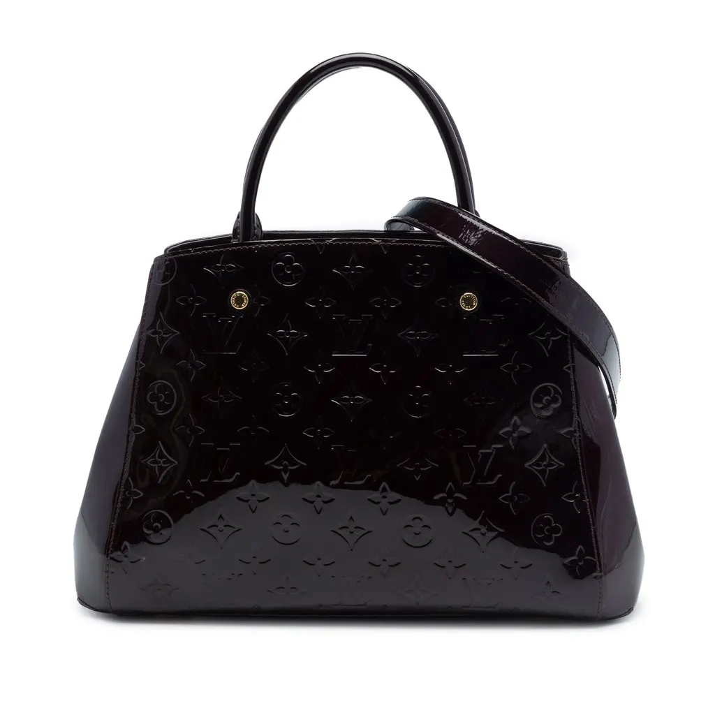 Louis Vuitton Monogram Vernis Montaigne MM Purple Leather Very good - Front View
