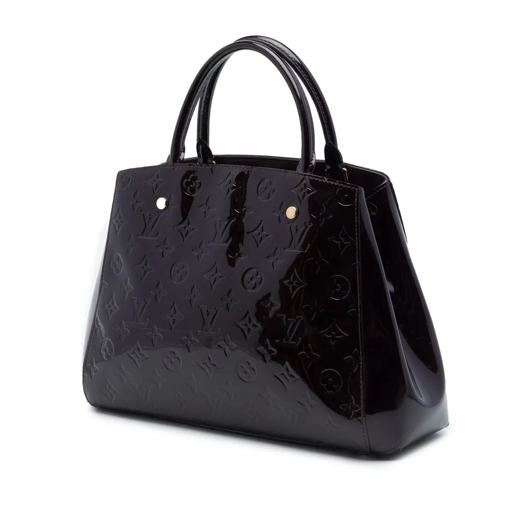 Louis Vuitton Monogram Vernis Montaigne MM Purple Leather Very good - Back View
