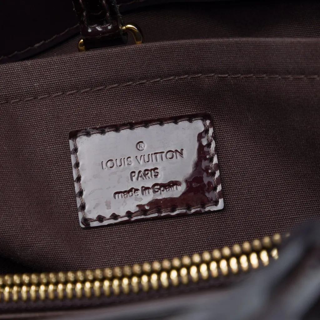 Louis Vuitton Monogram Vernis Montaigne MM Purple Leather Very good - Box View