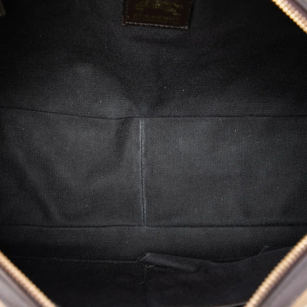 Burberry Haymarket Check Coated Canvas Front Pocket Crossbody Beige Very good - Model View