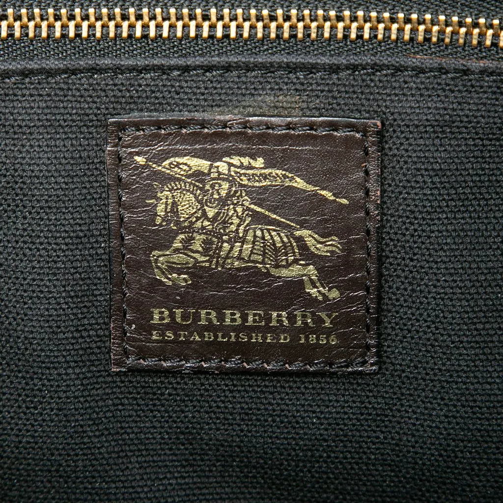 Burberry Haymarket Check Coated Canvas Front Pocket Crossbody Beige Very good - Box View