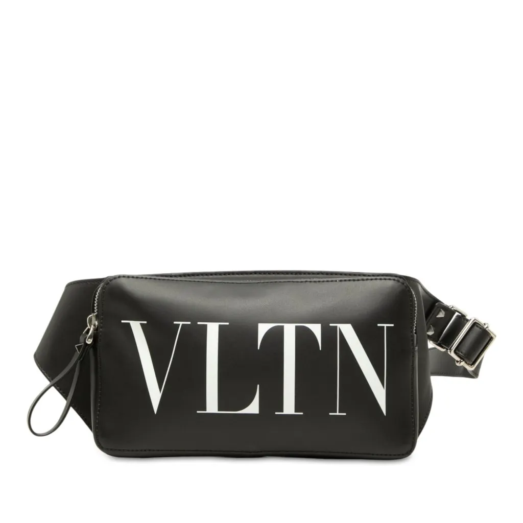 Valentino Leather VLTN Rockstud Belt Bag Black Leather Very good - Front View