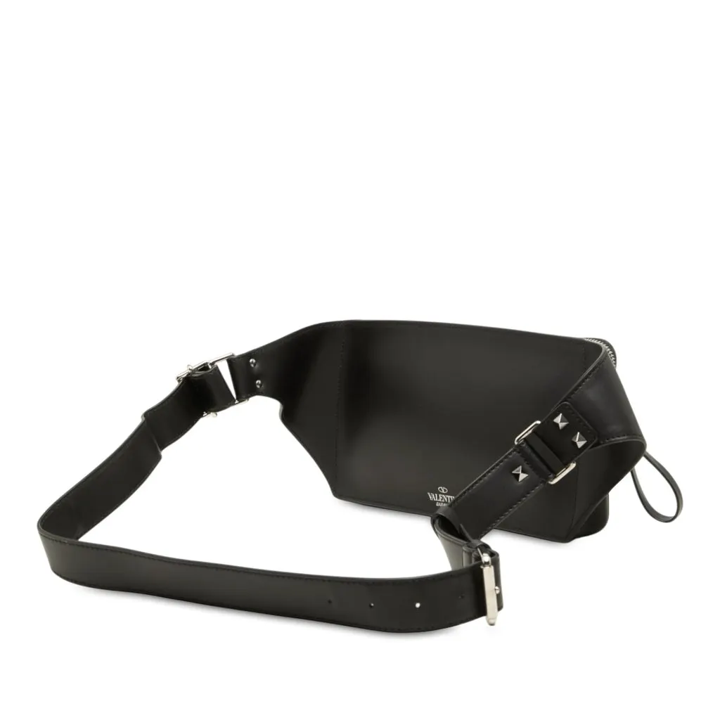 Valentino Leather VLTN Rockstud Belt Bag Black Leather Very good - Back View