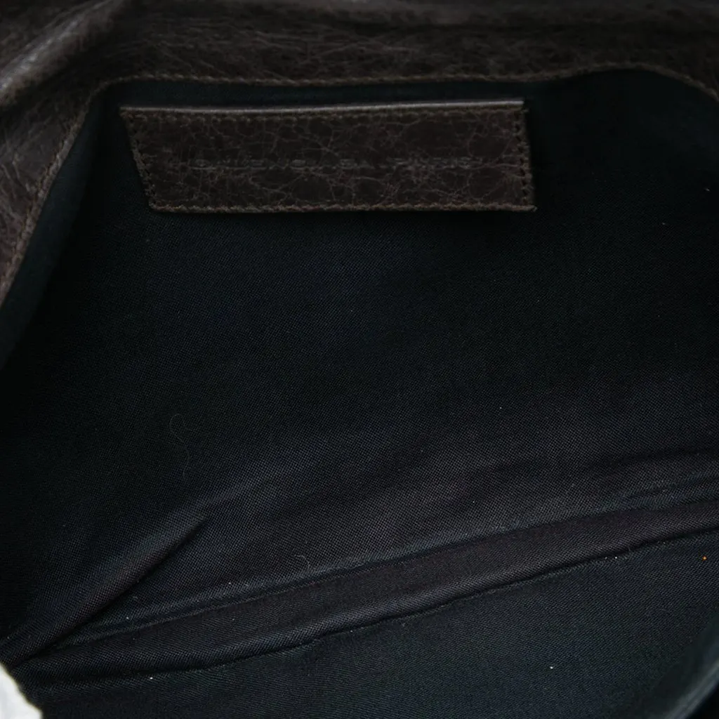 Balenciaga Lambskin Motocross Giant 21 Envelope Clutch Brown Leather Very good - Model View