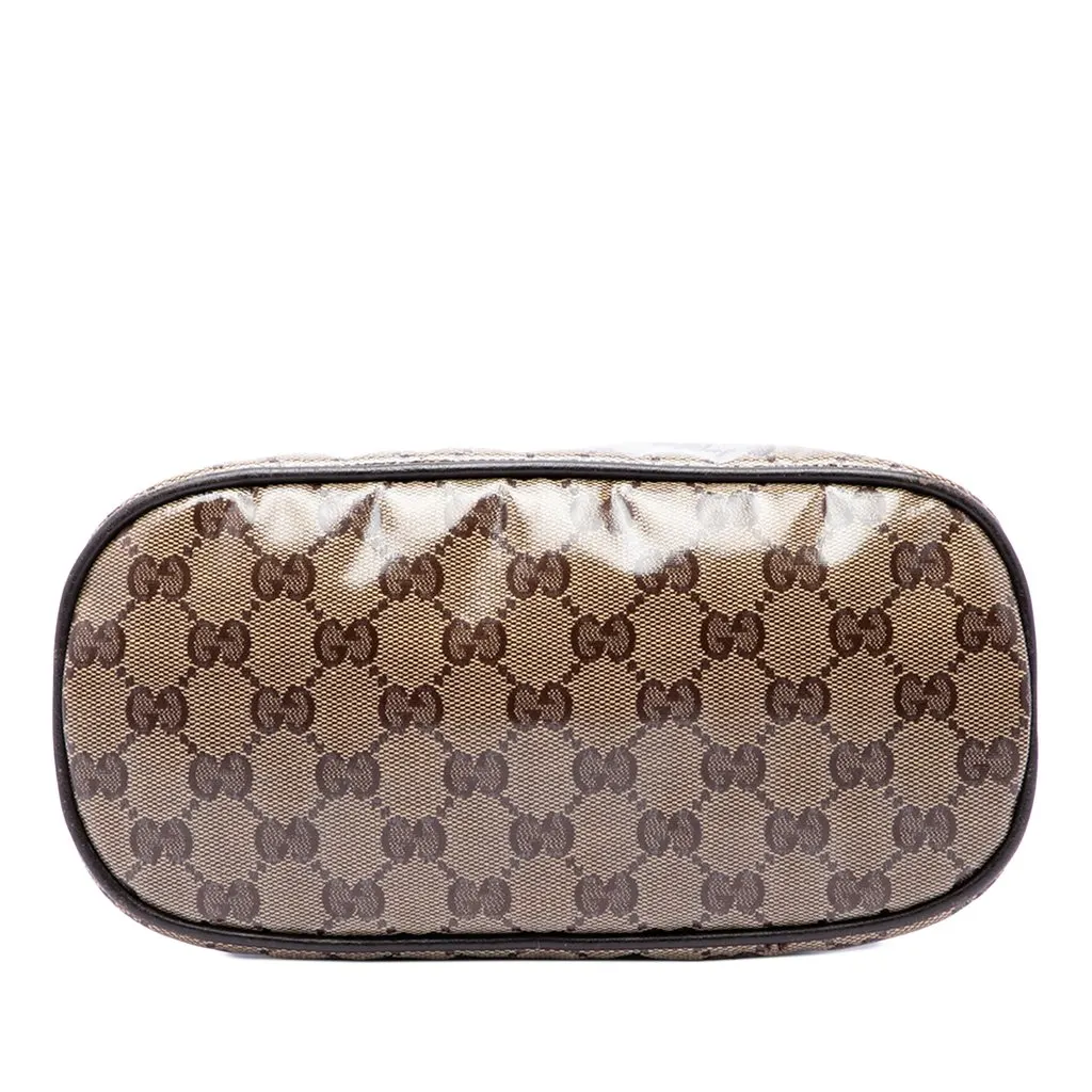 Gucci Mini GG Crystal Dome Satchel Beige Canvas Very good - Inside View