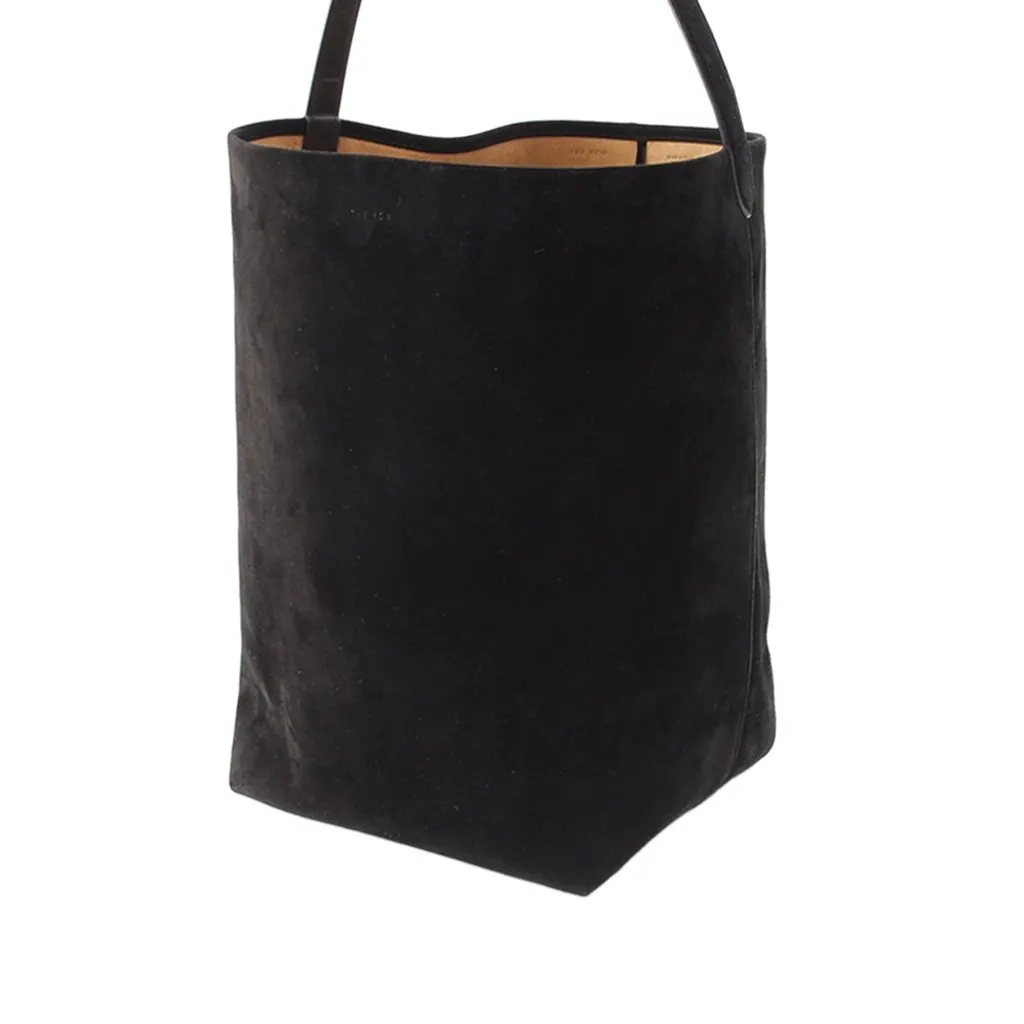 The Row Large Suede NS Park Tote Black Leather Very good - Inside View
