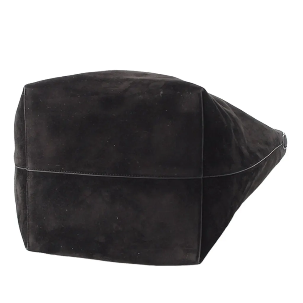 The Row Large Suede NS Park Tote Black Leather Very good - Box View