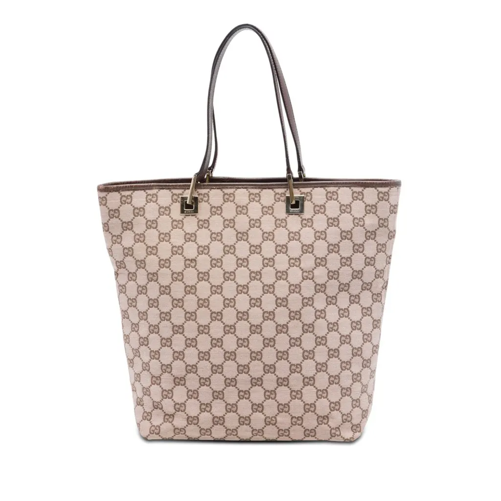 Gucci GG Canvas Tote Beige Canvas Very good - Front View