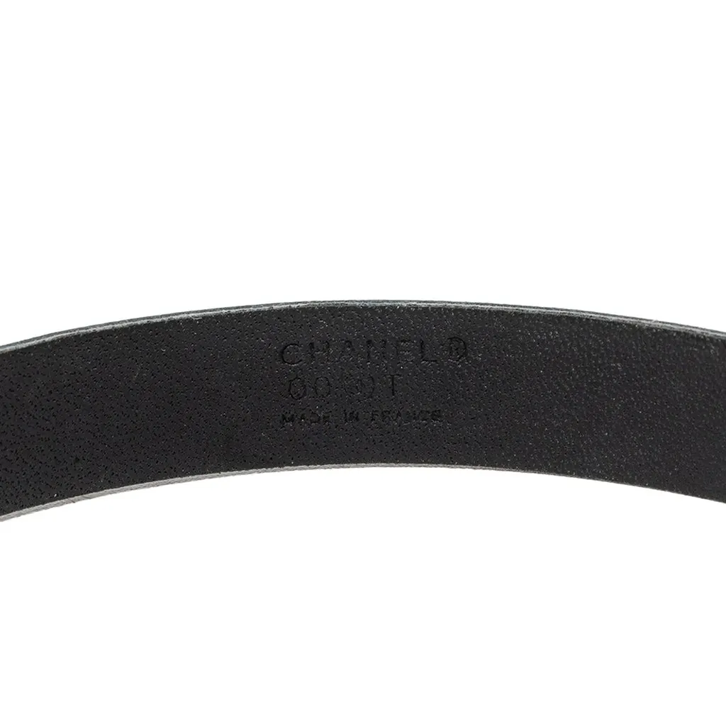 Chanel CC Calfskin Stud Bracelet Black Leather Very good - Box View