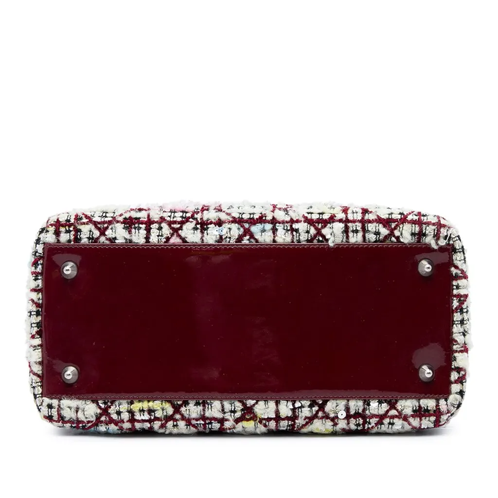 Dior Medium Tweed Cannage Lady Dior Red Tweed Good - Inside View
