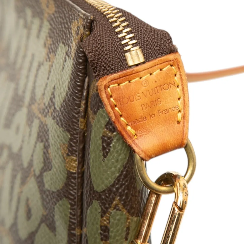 Louis Vuitton Stephen Sprouse Monogram Graffiti Pochette Accessoires Brown Very good - Box View
