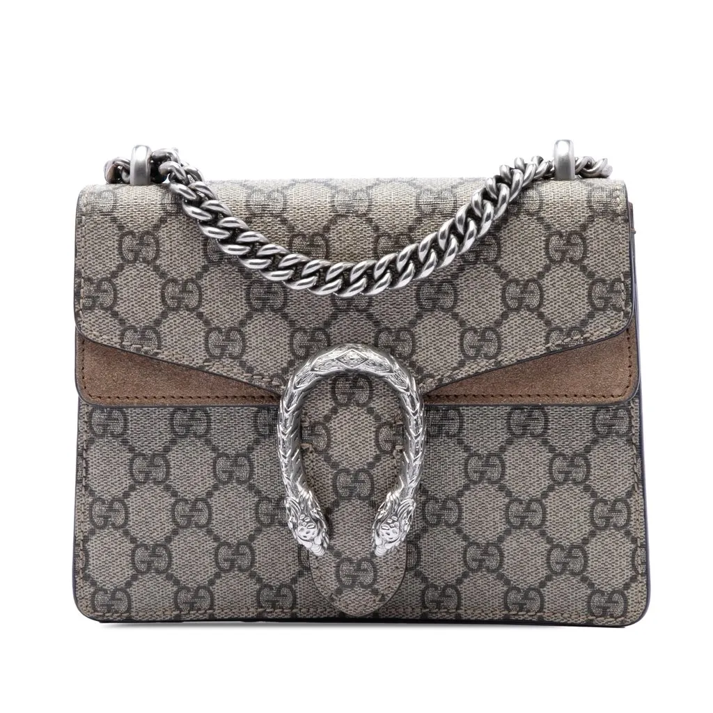 Gucci Small GG Supreme Dionysus Crossbody Beige Good - Front View