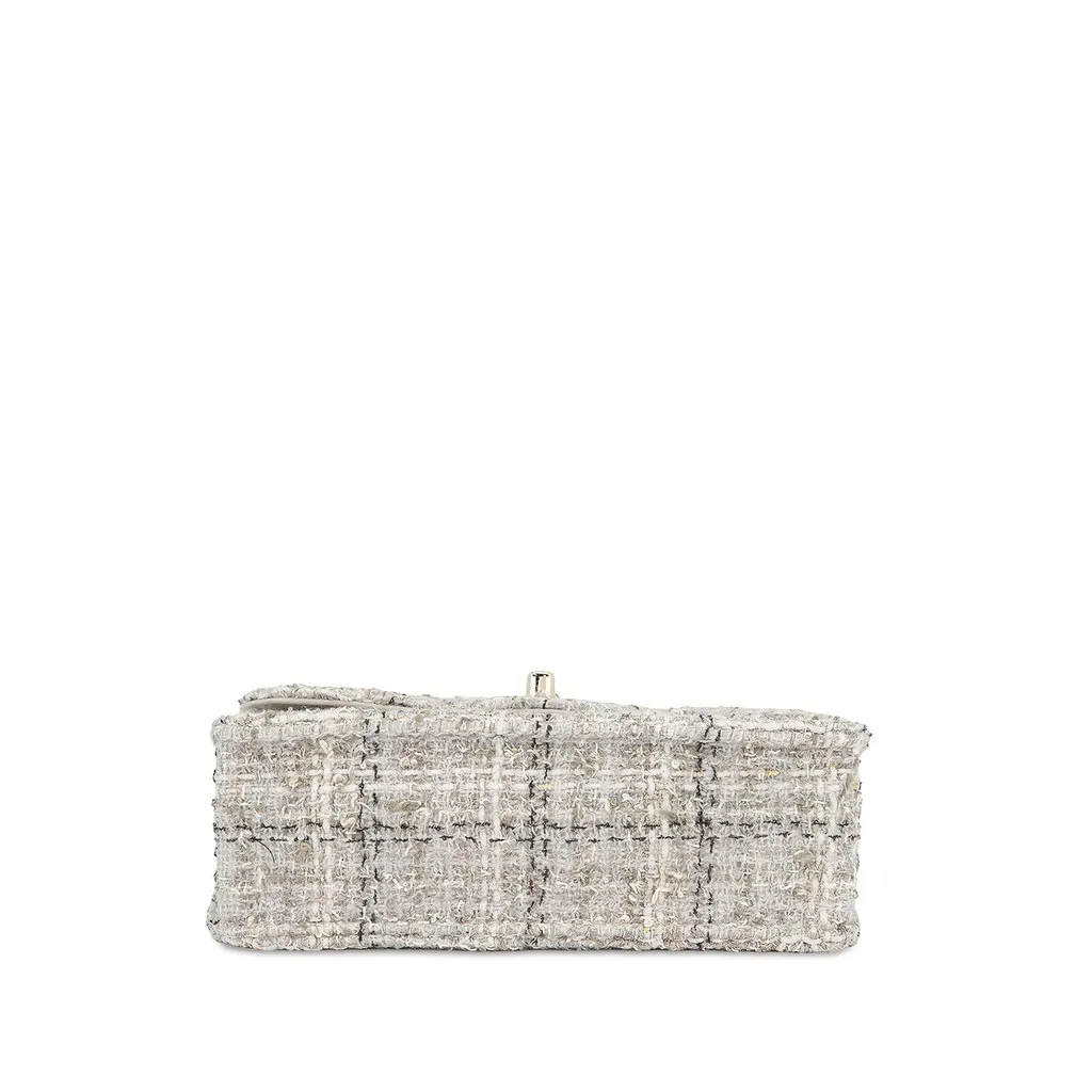 Chanel Mini CC Quilted Tweed Chain Handle Flap MultiColor Tweed Good - Inside View