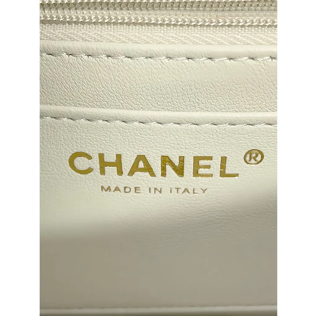 Chanel Mini CC Quilted Tweed Chain Handle Flap MultiColor Tweed Good - Box View