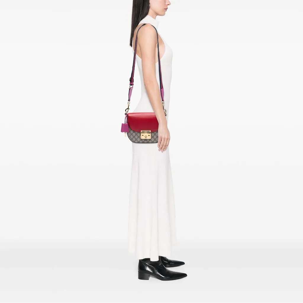 Gucci GG Supreme Web Padlock Crossbody Beige Very good - Box View