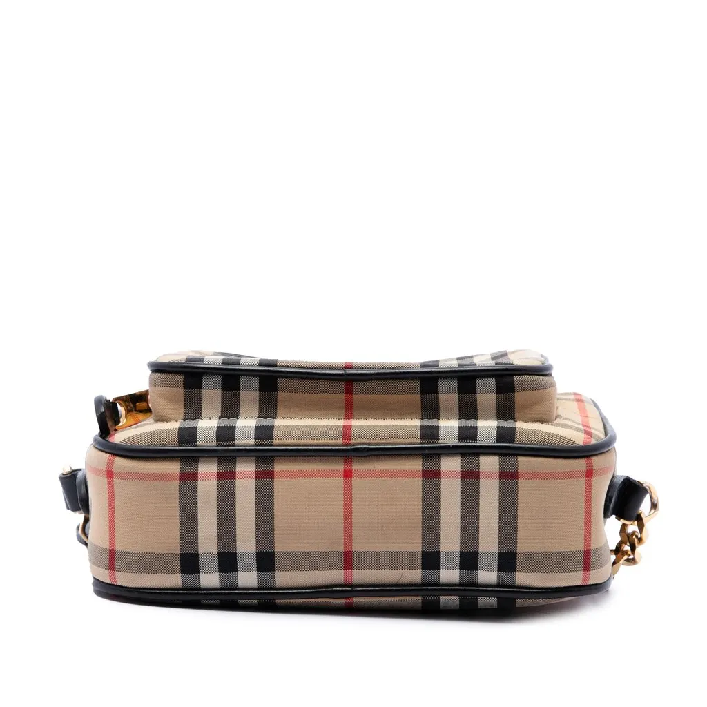 Burberry House Check Canvas Camera Bag Beige Canvas Very good - Inside View
