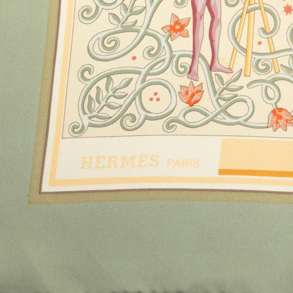 Hermès Www.hermes.com Silk Scarf 90 Yellow Very good - Box View