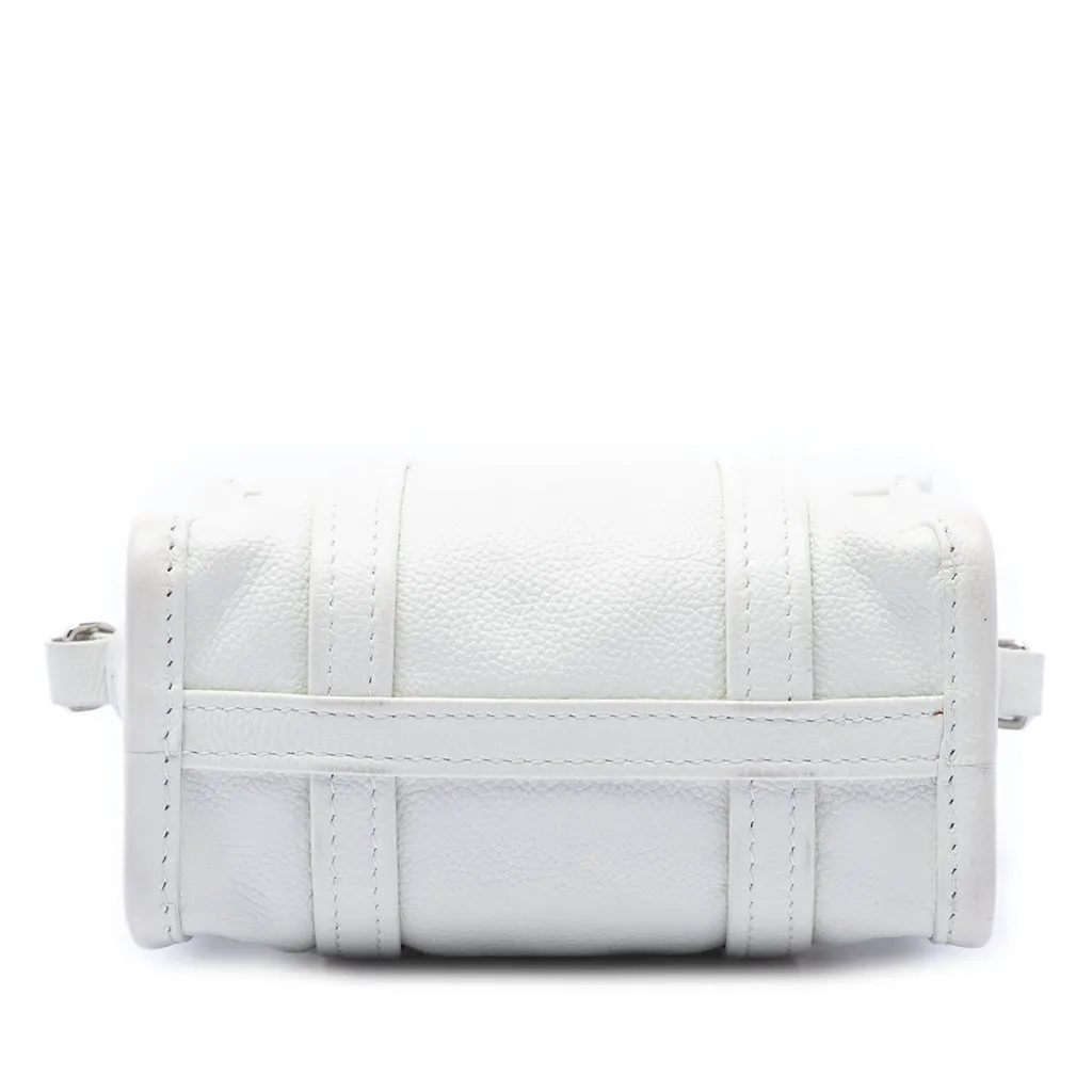 Balenciaga Lambskin Bazar Shopper Satchel XXS Beige Leather Good - Inside View