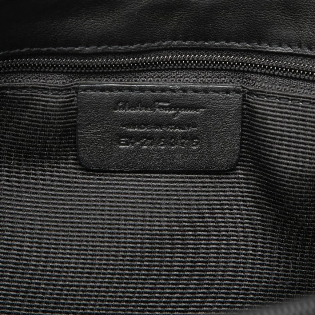 Salvatore Ferragamo Gancini Canvas Tote Black Very good - Box View
