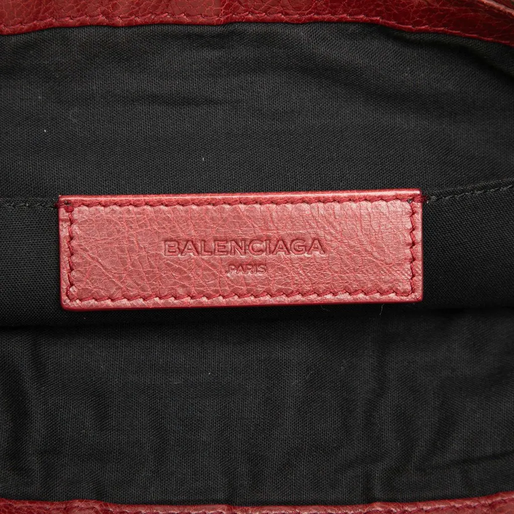 Balenciaga Lambskin Motocross Classic Clip Clutch L Red Leather Good - Box View