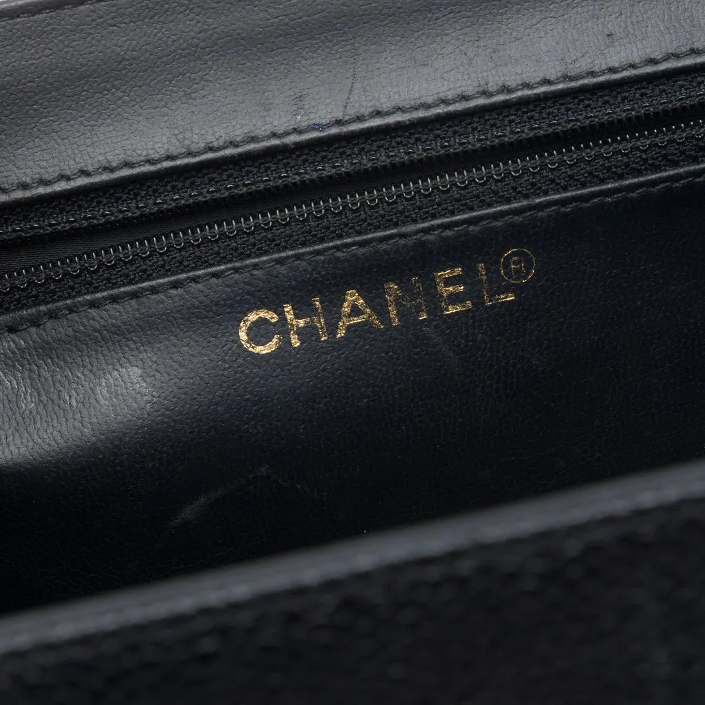 Chanel CC Caviar Vanity Box Case Black Leather Very good - Box View