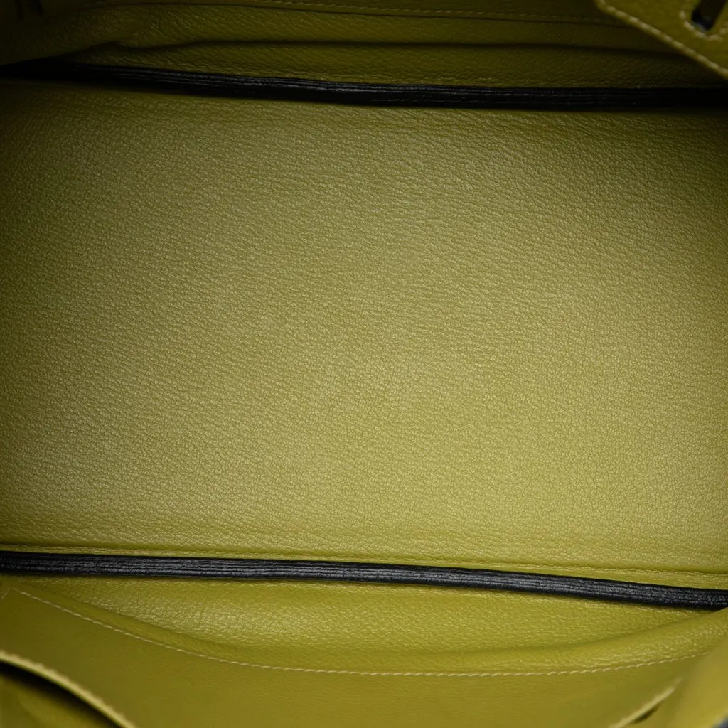 Hermès Clemence Birkin Retourne 30 Green Leather Very good - Model View