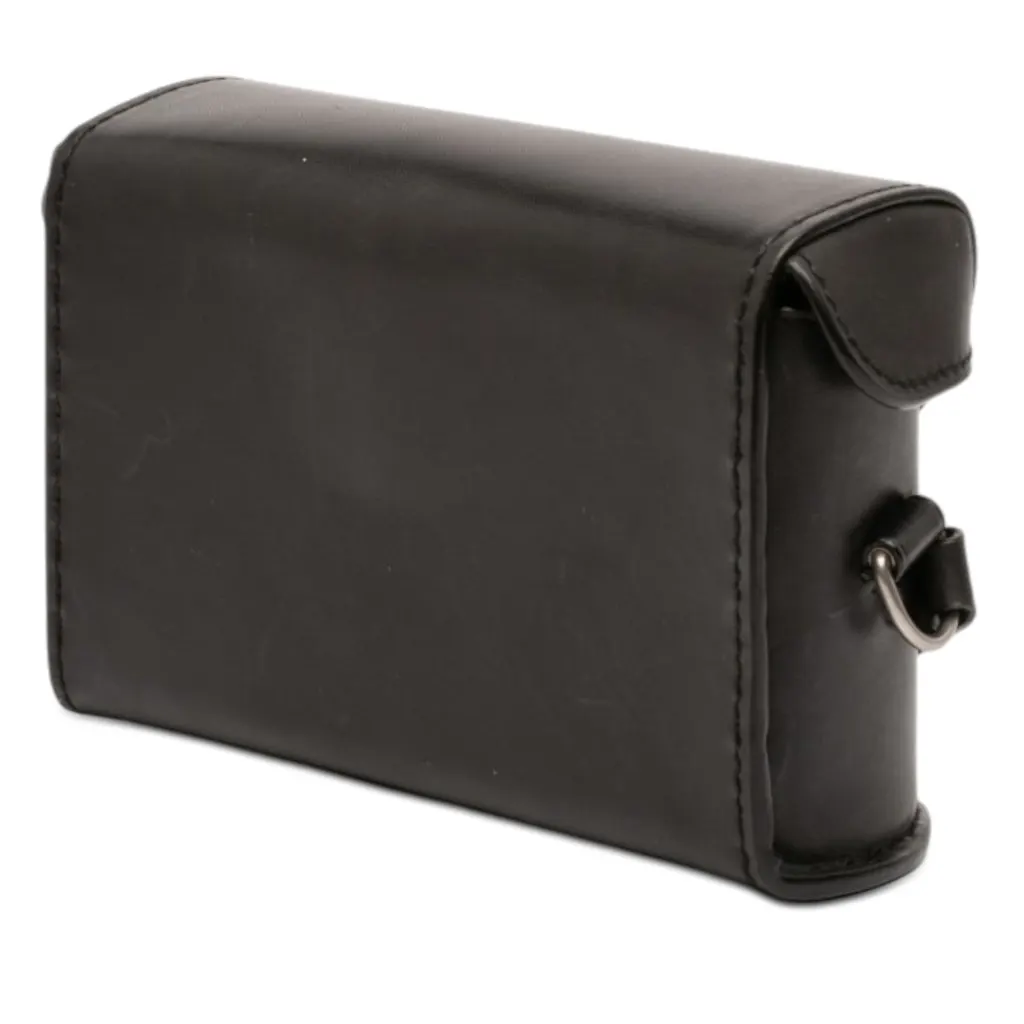 Saint Laurent Leather Tuc Box Crossbody Black Leather Good - Back View