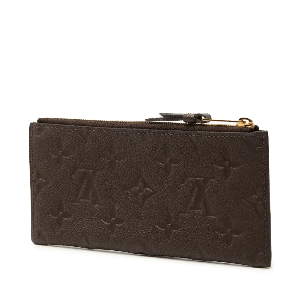 Louis Vuitton Monogram Empreinte Pochette Felicie Zippered Insert Brown Leather Very good - Back View
